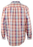Men's Big & Tall Indigo Coast Check Long Sleeve Woven Shirt 3XLT