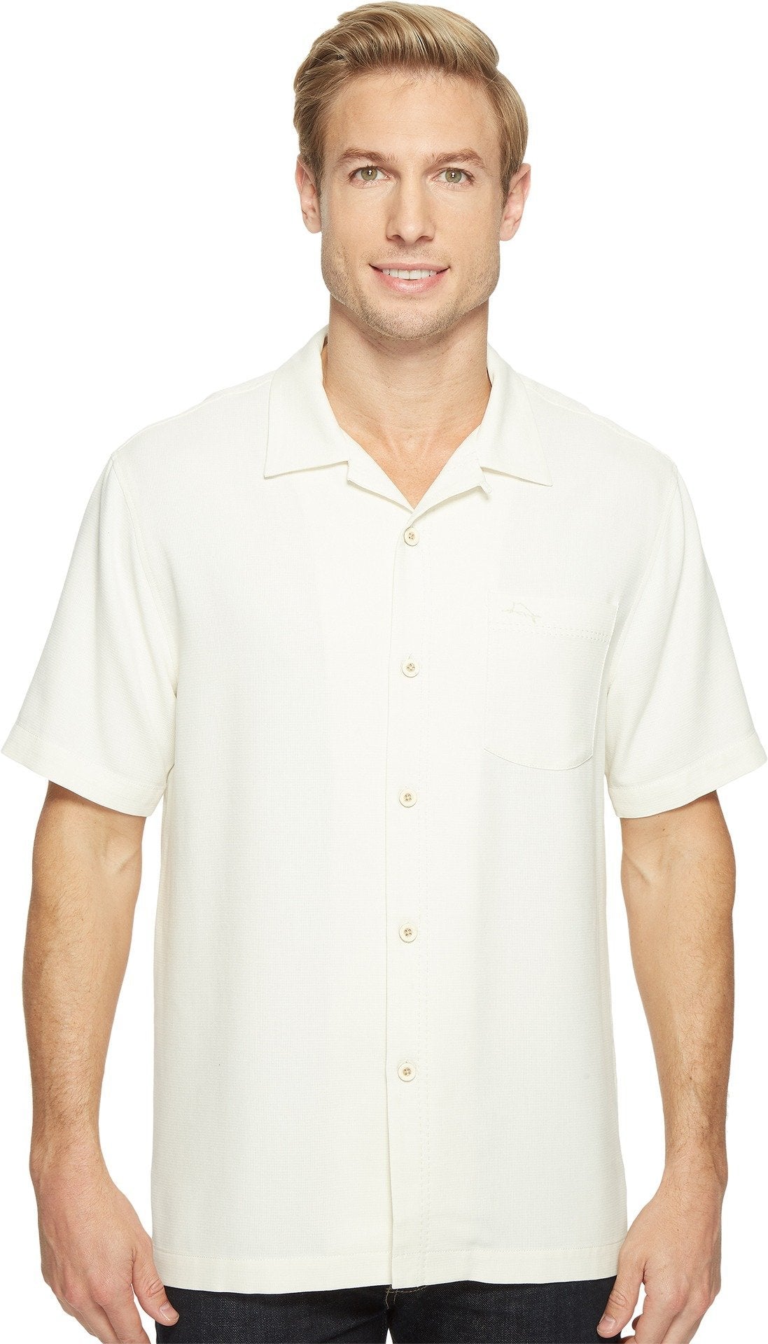 Tommy Bahama Men's Royal Bermuda IslandZone Technology Camp Shirt C Small