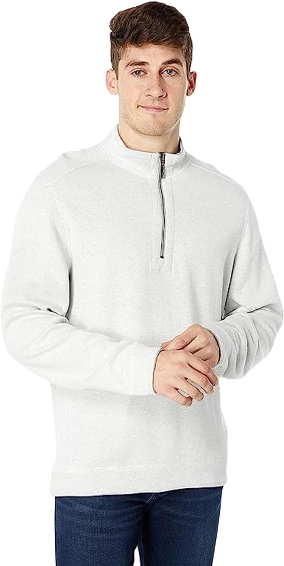 Tommy Bahama Men's Flipshore Half Zip Sweater (Lychee Heather, 4XB)