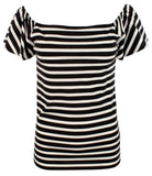 Lauren Ralph Lauren Women's Striped Off The Shoulder Top
