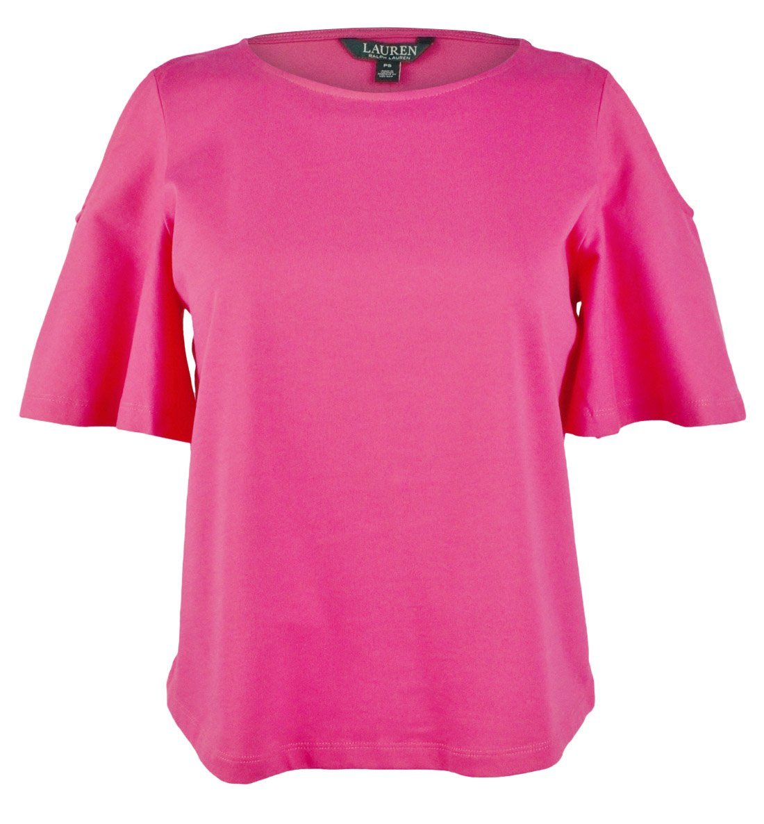 Ralph Lauren Women's  Cutout Jersey Top Pink Medium