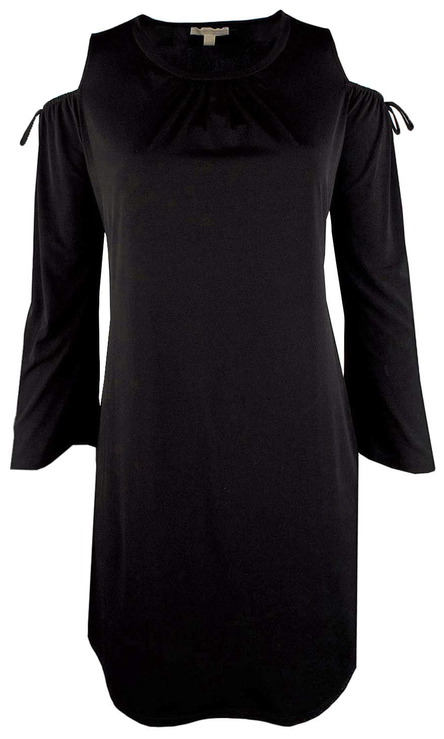 Michael Kors Women's Plus Size Pleated Cold Shoulder Dress B 0X
