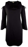 Michael Kors Women's Plus Size Pleated Cold Shoulder Dress B 0X