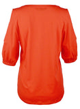 Women's Cold-Shoulder Keyhole Top-R-S