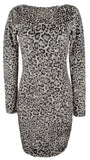 Michael Kors Women's Plus Size Velvet Long Sleeve Cowl Back Dress