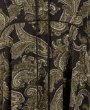 Michael Kors Women's Paisley Georgette Keyhole Neckline Dress OLV 6 Olive