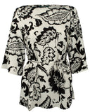 Lauren Ralph Lauren Women's Paisley Print Crepe Shirt Tunic Top