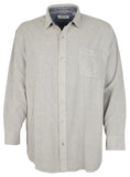 Camisa de pana Tommy Bahama Coastline con botones para hombre, talla grande y alta, en gris zinc XLT