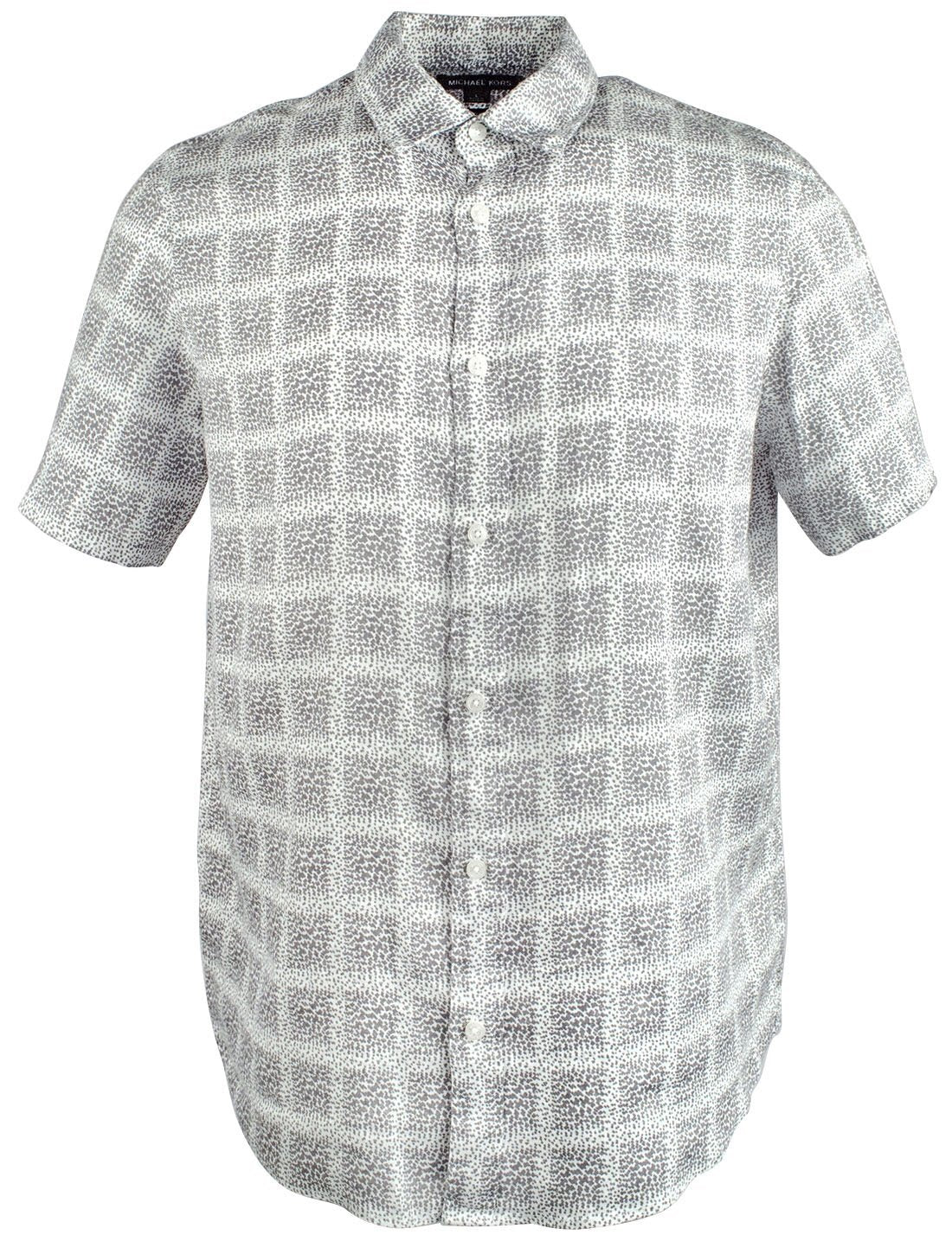 Michael Kors Men's Paxton Print Short Sleeve Shirt S Small
