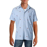Ralph Lauren Men's Embroidered Flag Short Sleeve Shirt B S