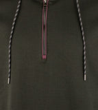 Men's Hooded Quarter Zip Pullover-BLK-Small