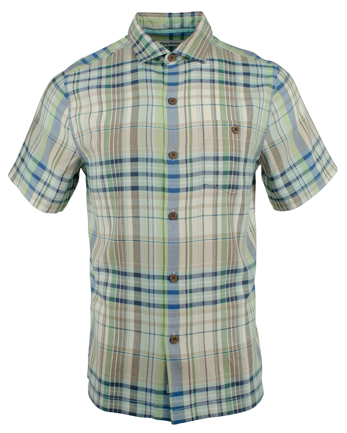 Tommy Bahama Men's Palmera Plaid Camp Shirt-AM-S