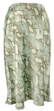 Ralph Lauren Women's Satin Snakeskin Print A-line Skirt 6 Turquoise Multi