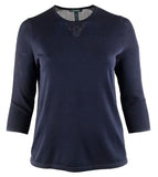 Lauren Ralph Lauren Women's Plus Size Mesh Sleeve Crewneck Sweater-B-2X Blue