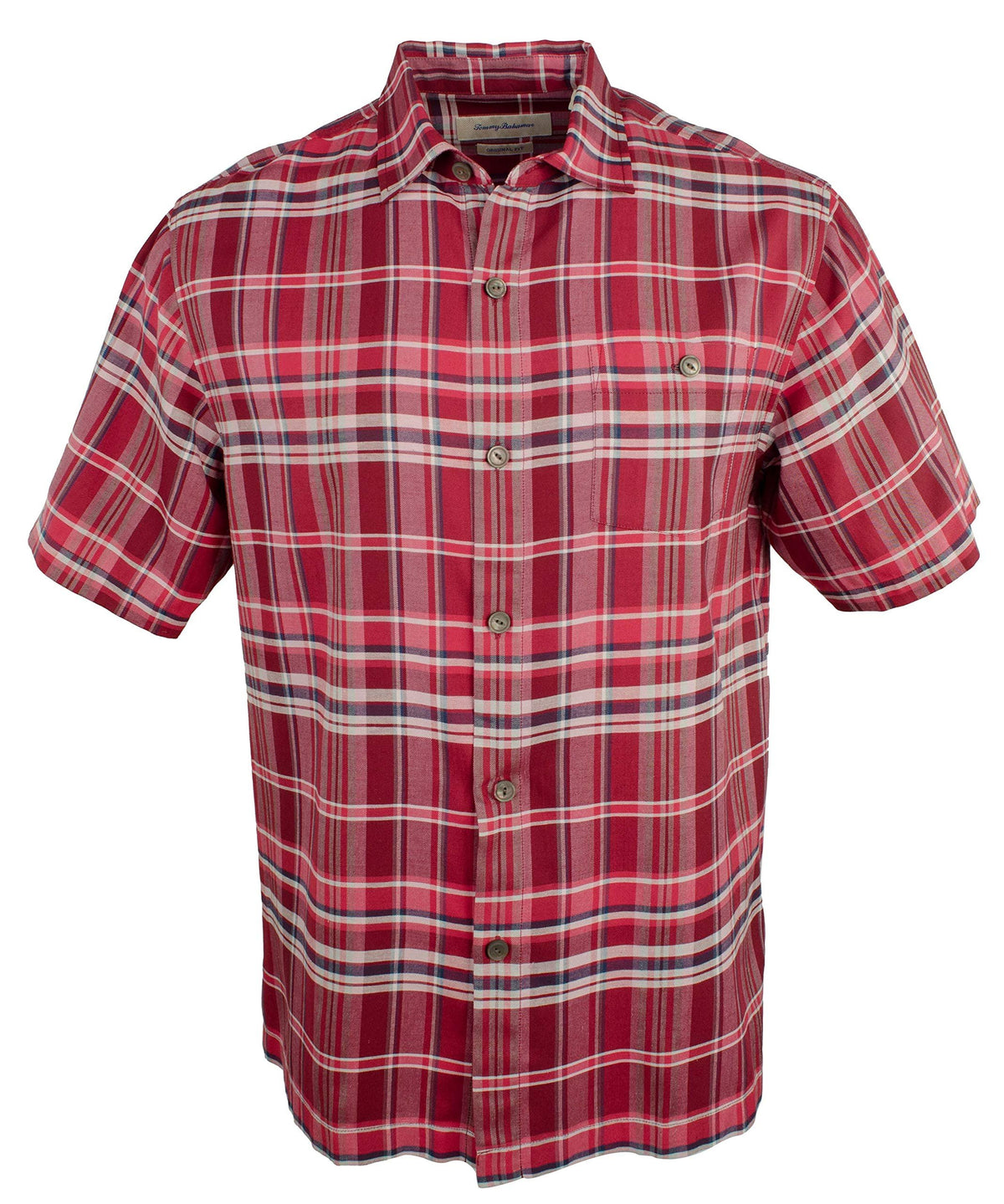 Tommy Bahama Men's Manoa Madras Silk Short Sleeve Shirt-JR-S
