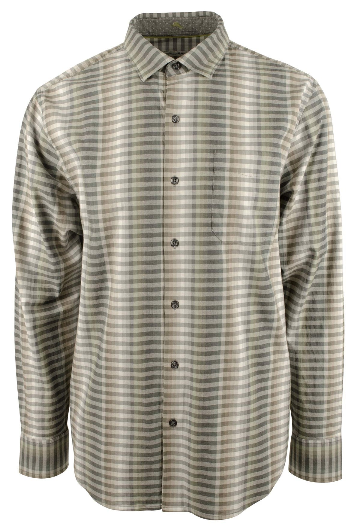Tommy Bahama Men's Surf Springs Long Sleeves Shirt-BLK-Medium
