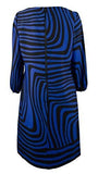 Tahari by ASL Women's Geo-Print Belted Shift Dress-CB-4