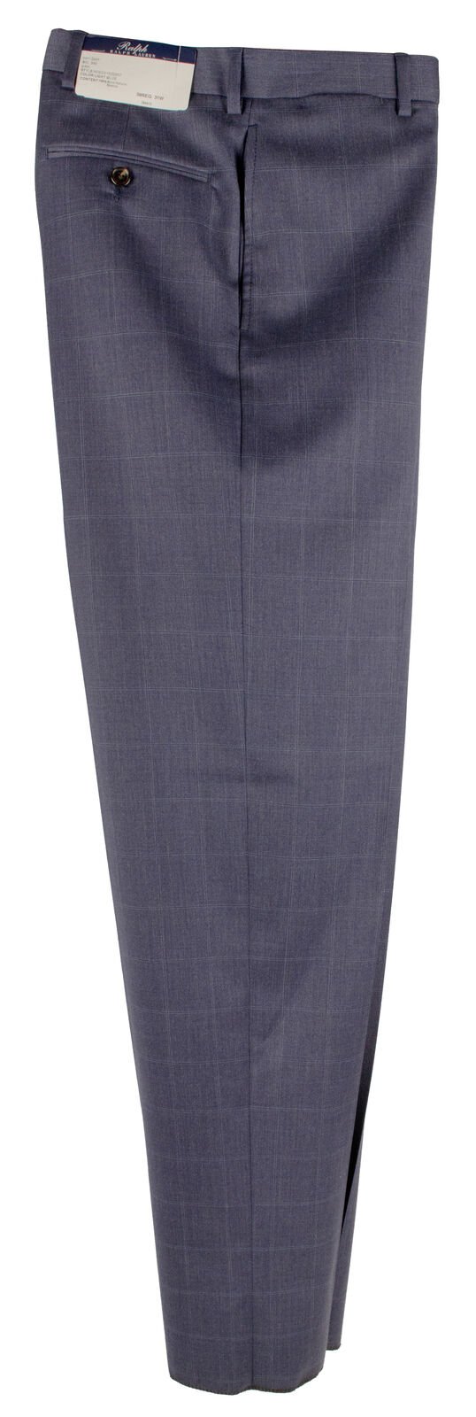 Ralph Ralph Lauren Men's Wool Stretch Plaid Flat Front Dress Pants-LB-31W