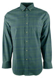 Men's Mainmast Plaid Stretch Button Down Shirt Frst Small Forest
