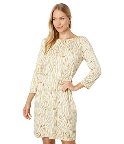 Tommy Bahama Kadın Darcy Zesty Zebra Elbise Golden Honey XS