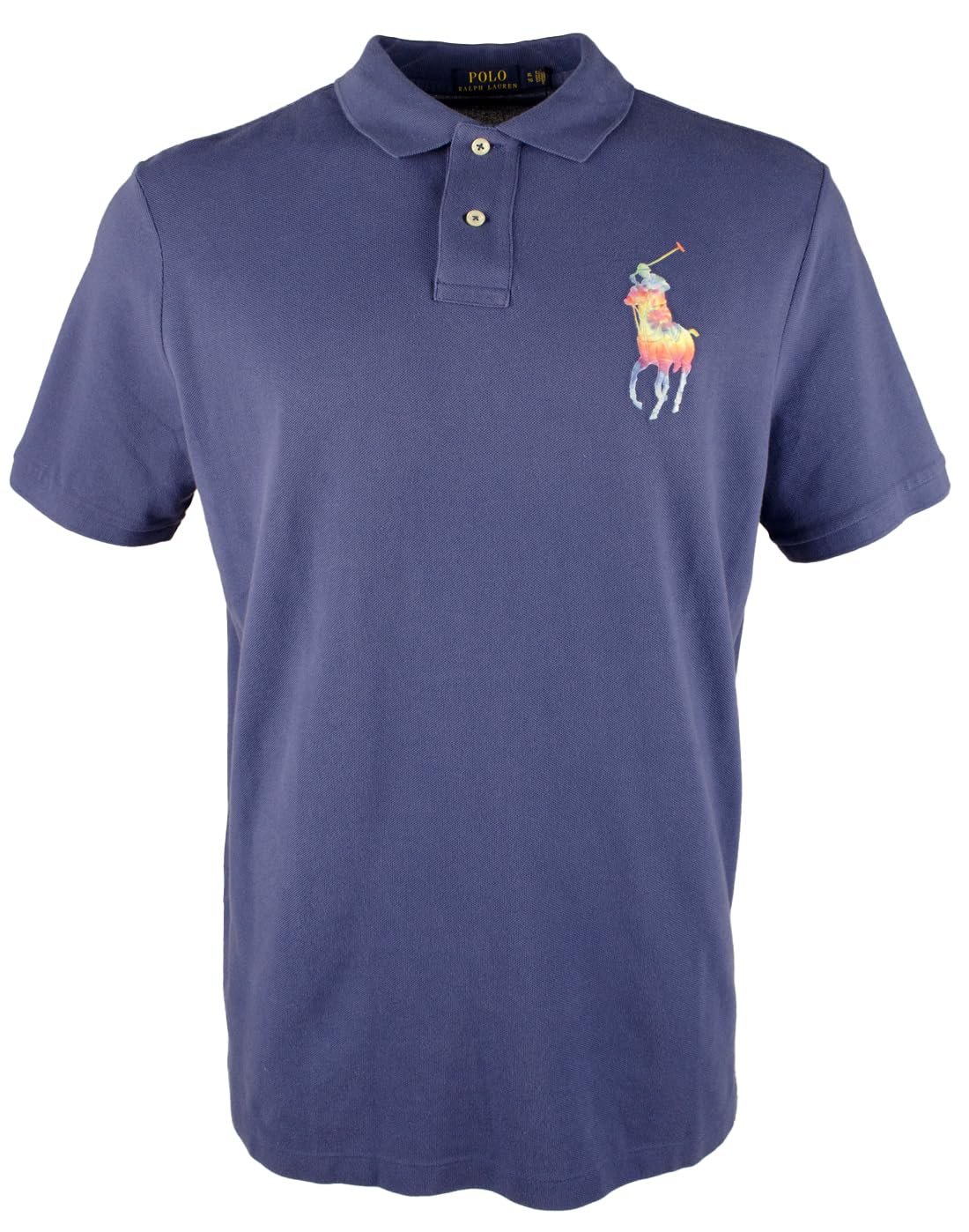 Men's Fancy Polo Print Classic Fit Polo Shirt Navy X-Large