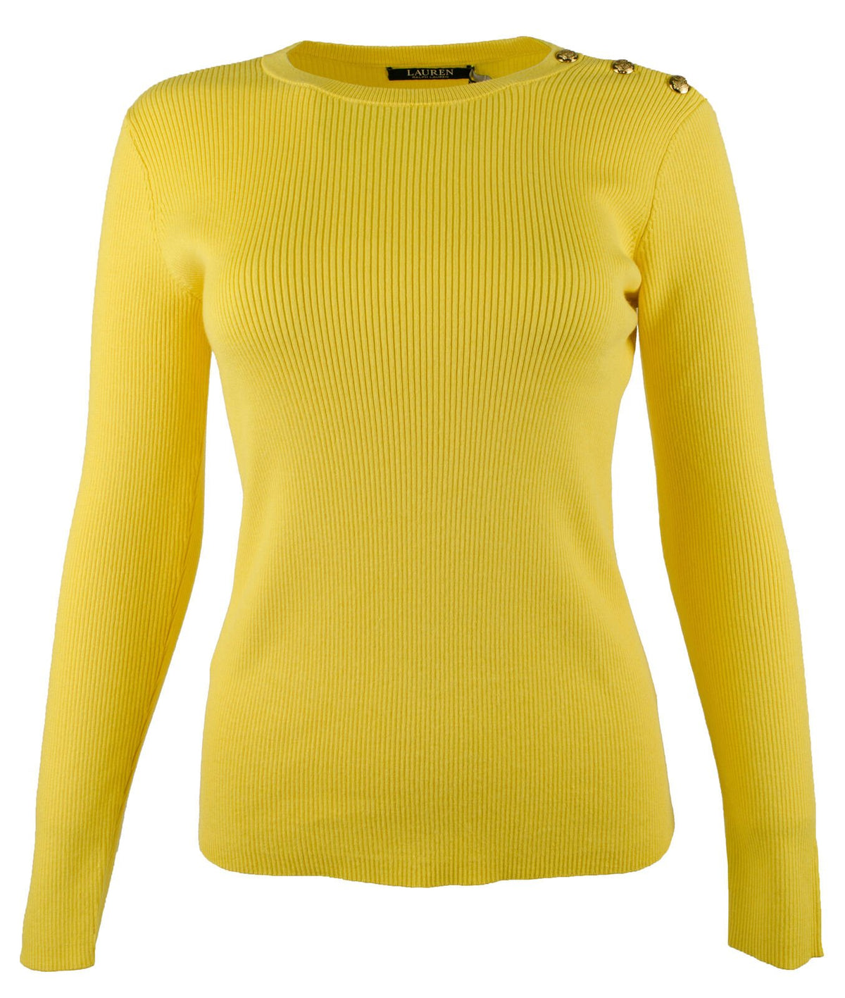 Lauren Ralph Lauren Women's  Button Shoulder Knit Sweater-Y-XL