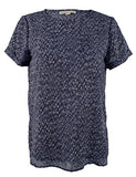 Michael Kors Women's Space Dye Printed Georgette Top TN XS