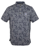 Men's NFL Cowboys Short Sleeve Palms Polo Shirts Gray