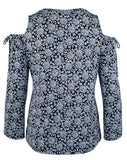 Michael Kors Women's Plus Jewel Print Cold Shoulder Top CB OX