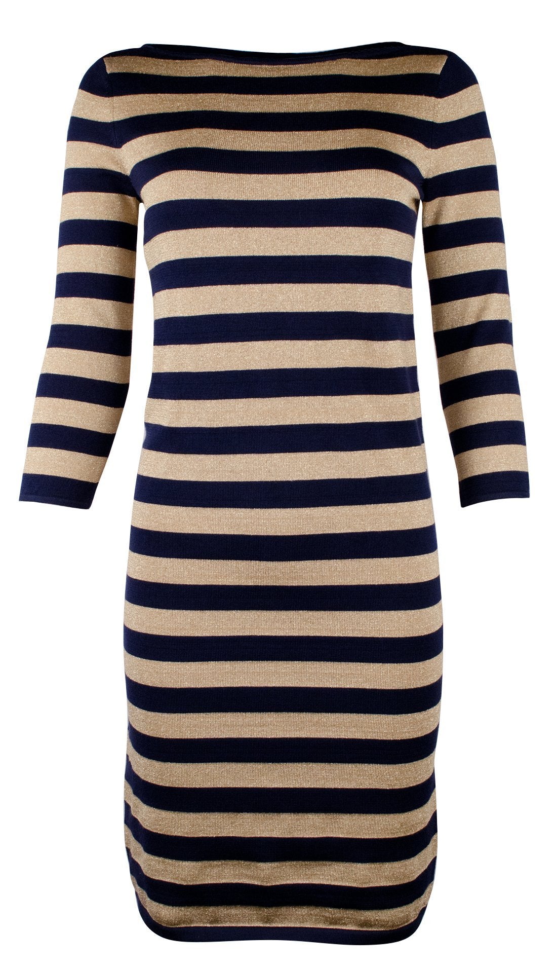 Lauren Ralph Lauren Women's Petite Striped Metallic Sweater Dress