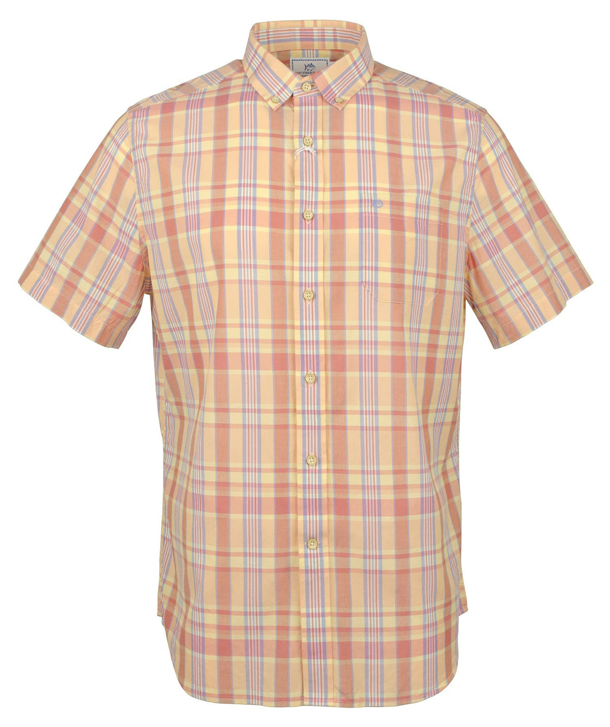 Southern Tide Men's Leeward Madras Plaid Short Sleeves Shirt
