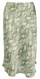 Ralph Lauren Women's Satin Snakeskin Print A-line Skirt 4 Turquoise Multi