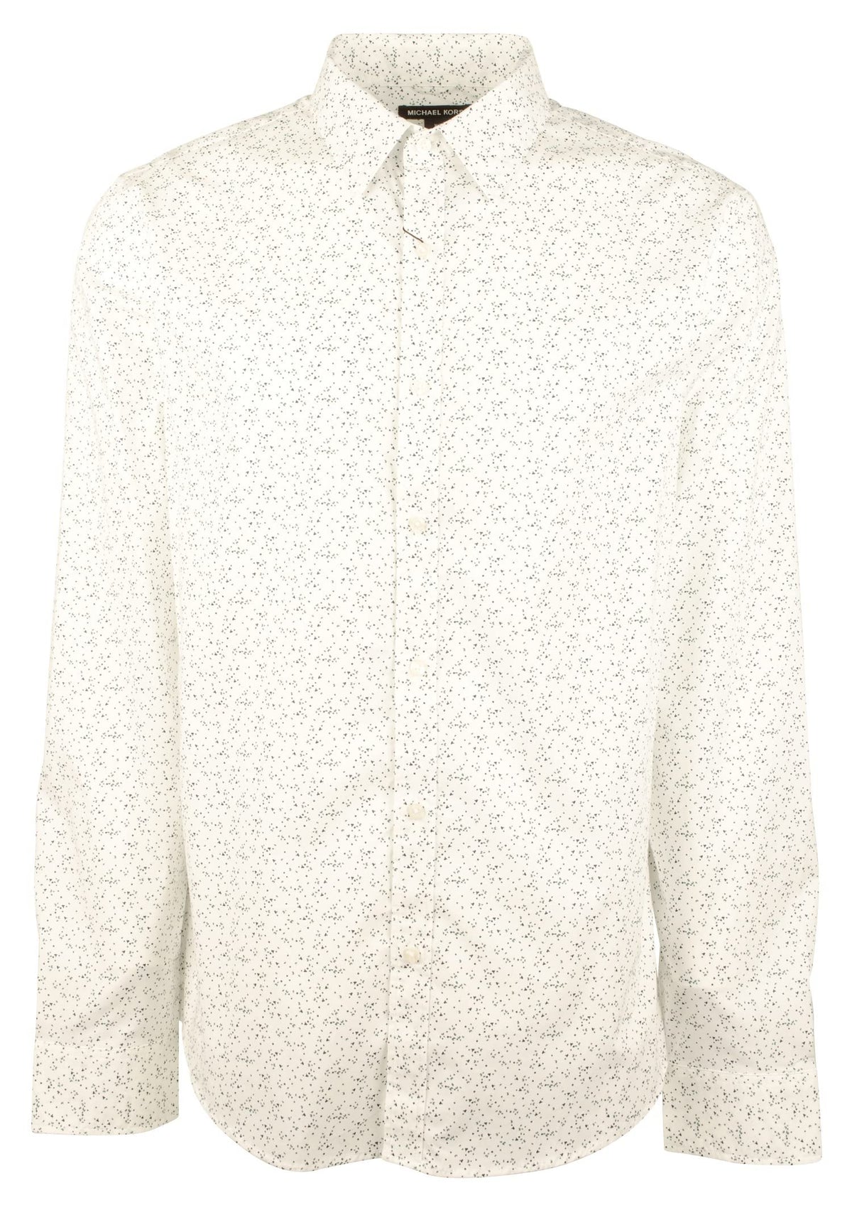 Men's Slim Fit Micro Dot Print Long Sleeves Shirt-DE-X-Large