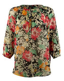 Lauren Ralph Lauren Women's Floral Split Neck Blouse