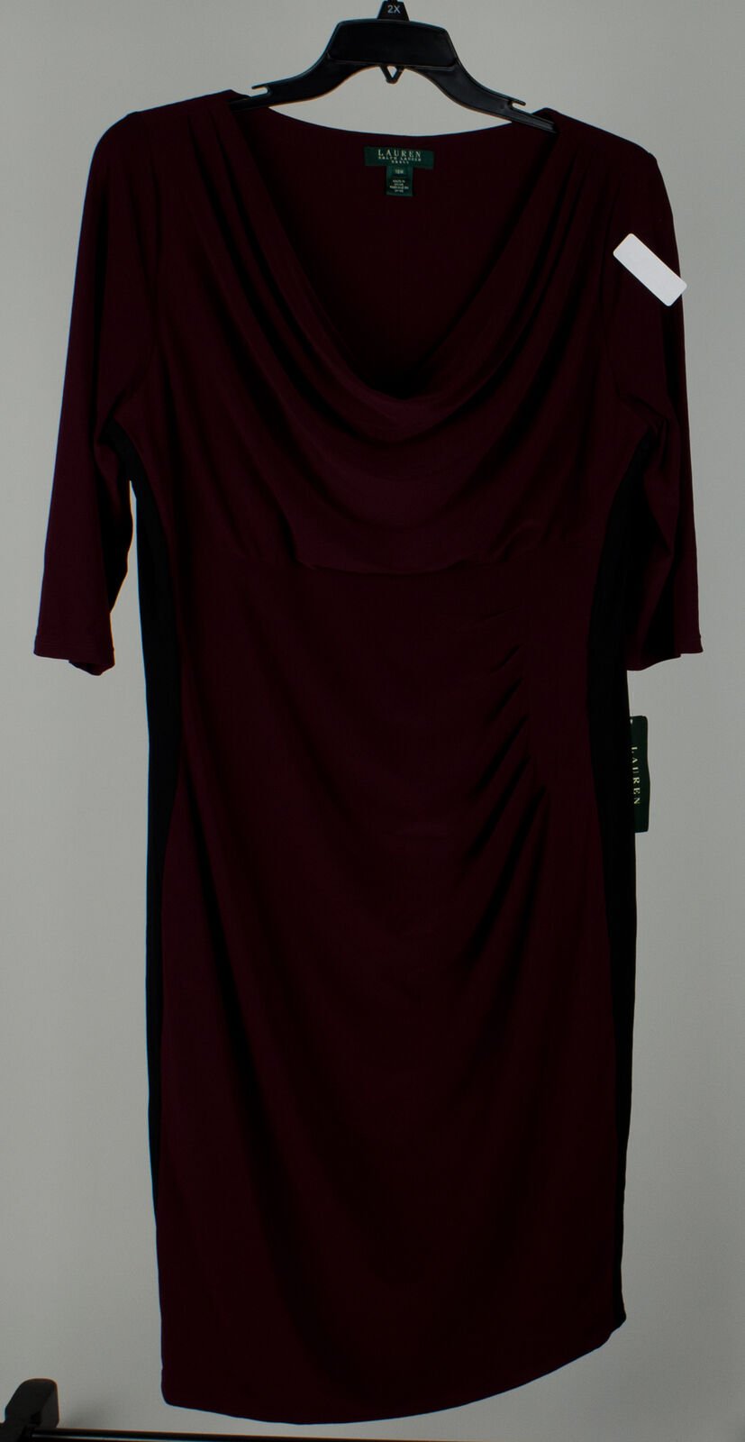 Customer Return Lauren Ralph Lauren Women's Plus Size Cowl neck 3/4 Sleeve