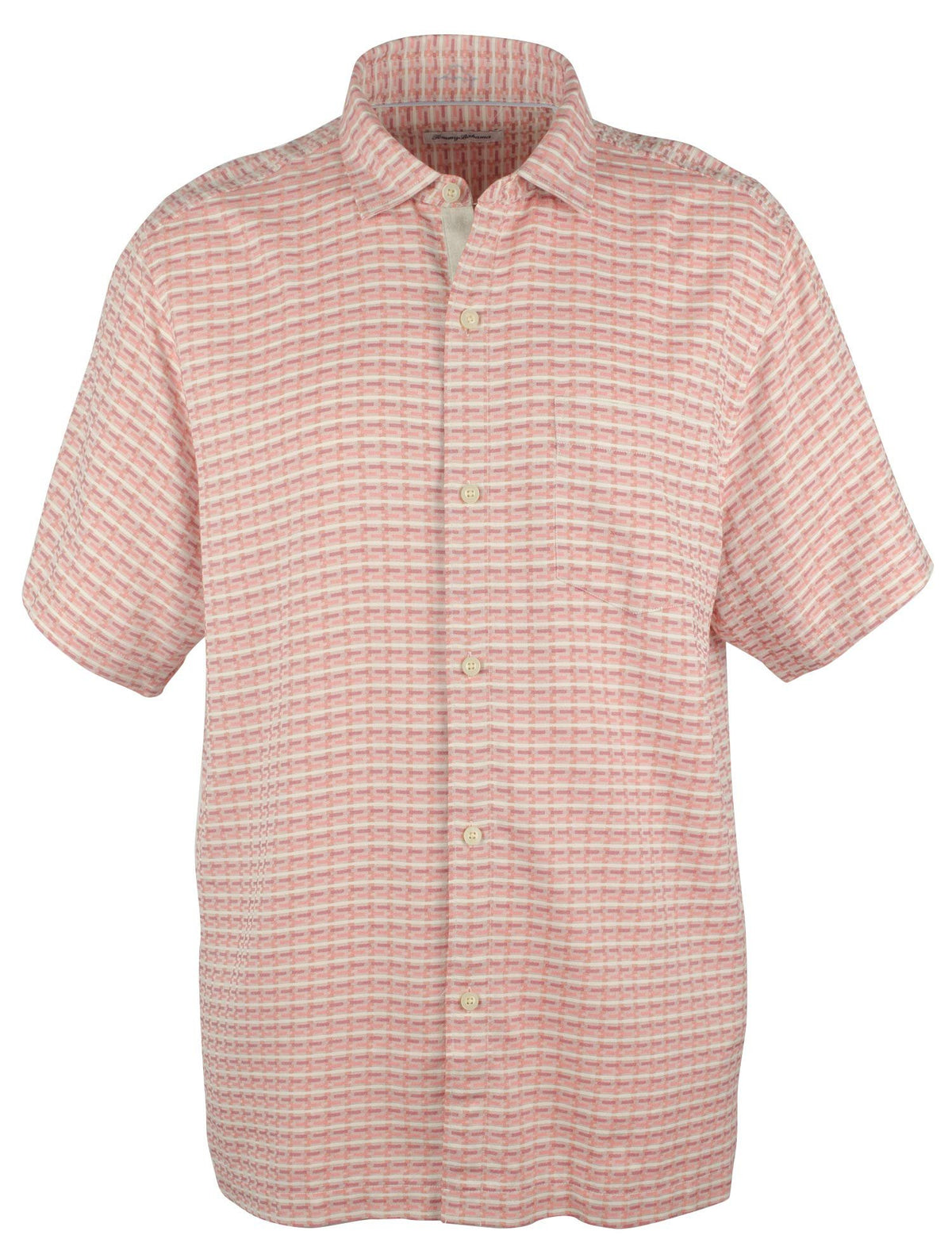 Camisas de manga corta Tommy Bahama Geovanni Geo para hombre, color Habana, talla pequeña