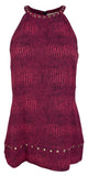 Michael Michael Kors Women's Printed Studded Halter Top