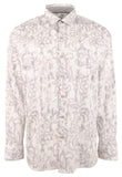 Camisa Tommy Bahama Lazlo Lux Slate Fronds de manga larga con botones para hombre, talla pequeña