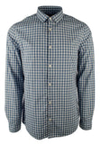 Men's Long Sleeve Shane Plaid Slim Fit Shirt-SB-XL Shadow Blue