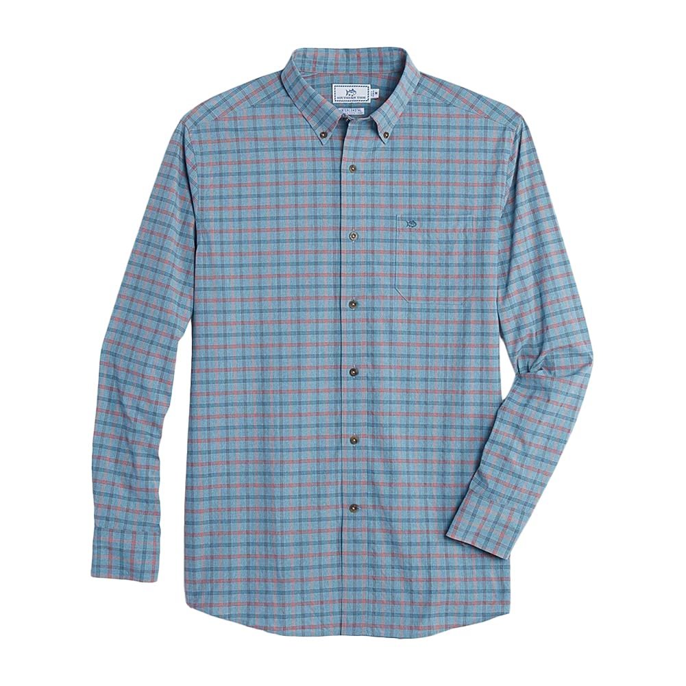 Southern Tide Men's Davit Plaid Performance Sport Shirt HN Medium