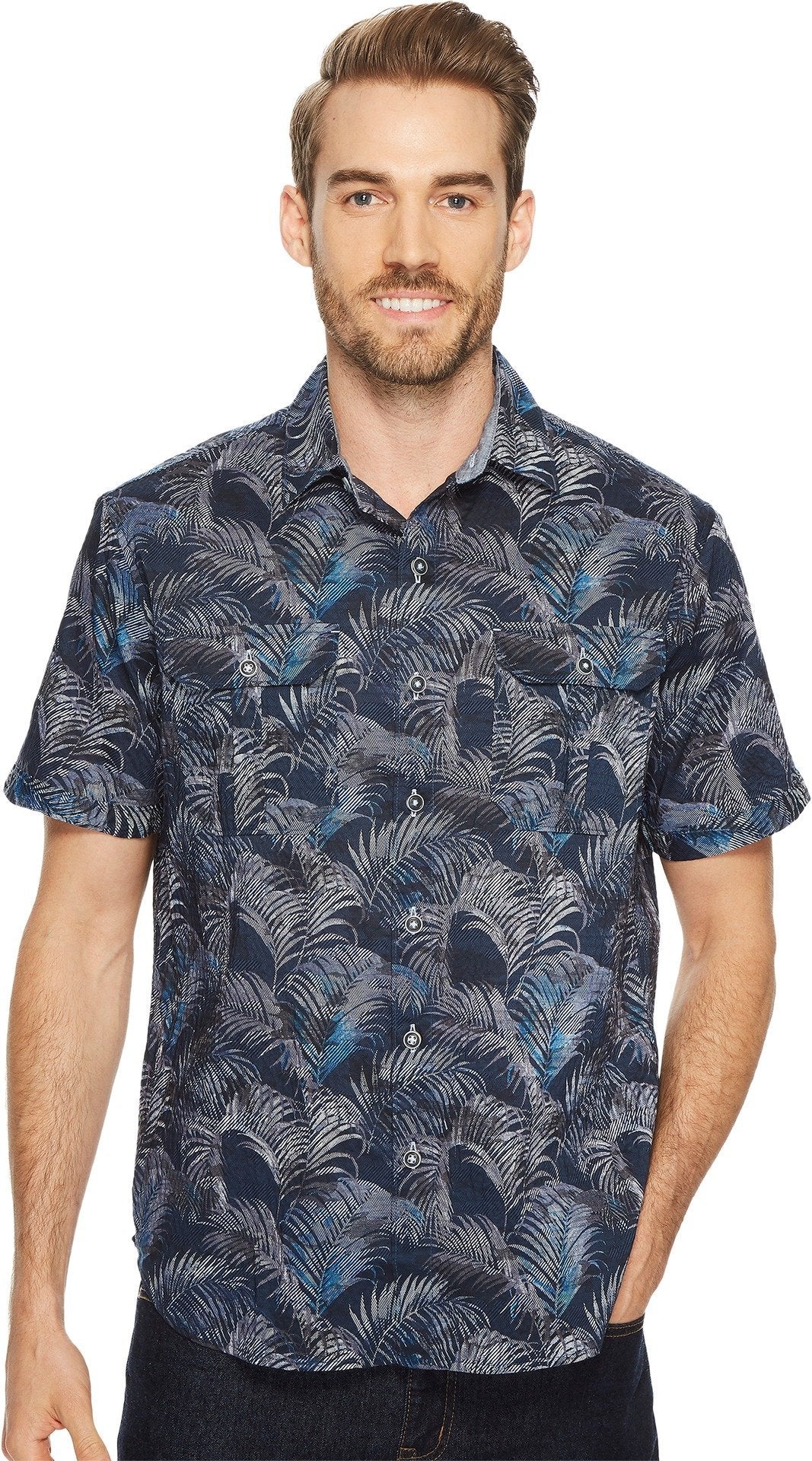Camisa de manga corta Tommy Bahama Fez Fronds para hombre, talla marítima pequeña