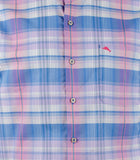 Tommy Bahama Men's Big & Tall Sarasota Stretch Prismatic Long Sleeve Button-Down Shirt XLT Blue Aster