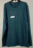 Customer Return Michael Kors Men's Cotton Blend Crew Long Sleeve Shirt Washed Teal Small