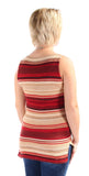 Lauren Ralph Lauren Women's Petite Sleeveless Striped Knit Top