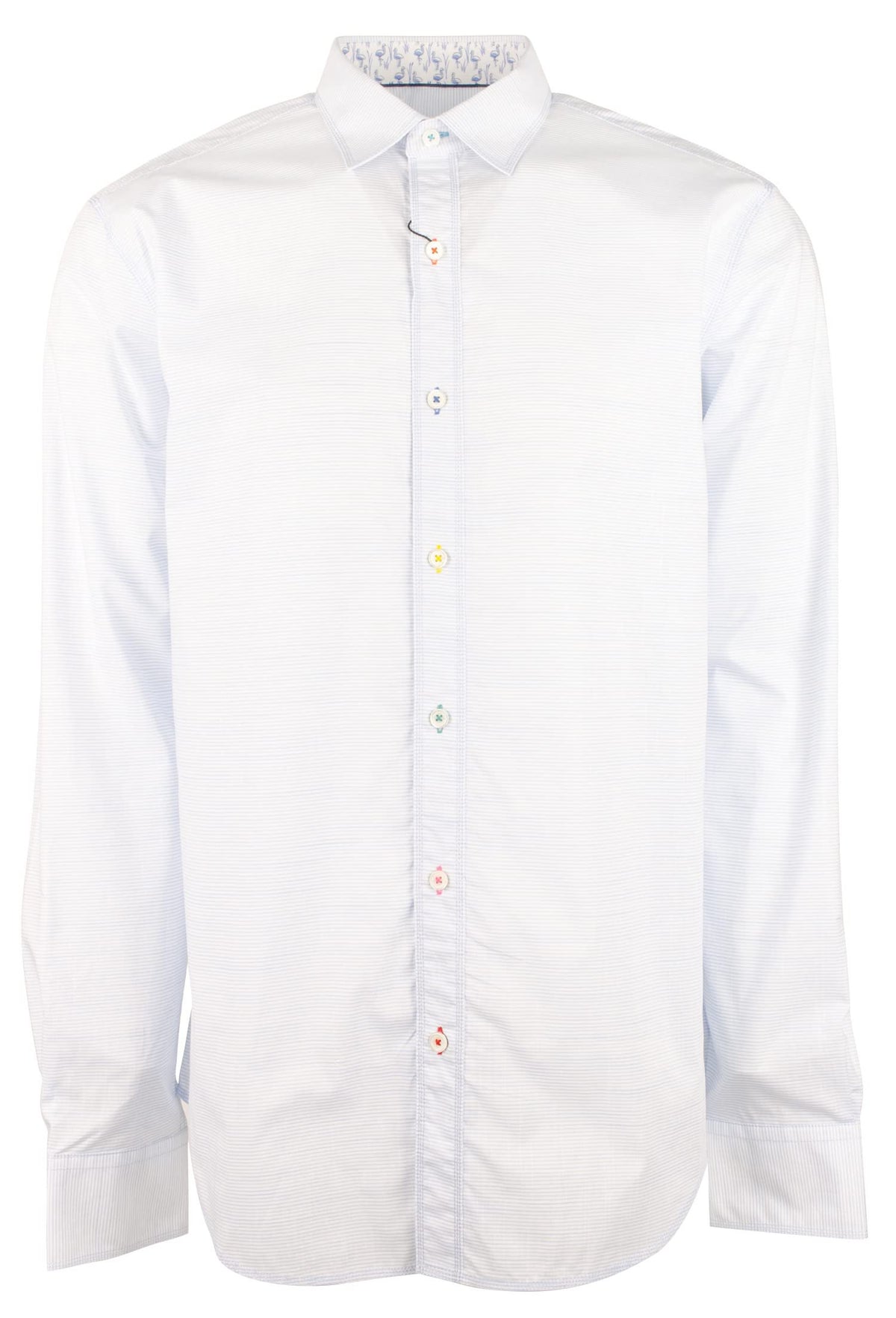Bugatchi Men's Shaped Fit Long Sleeves Shirt