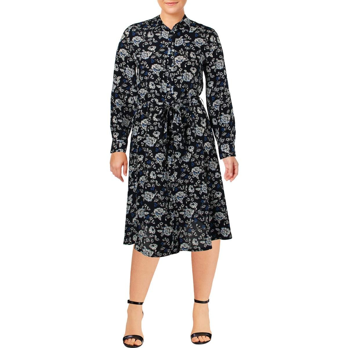 Lauren Ralph Lauren Women's Printed Crepe Shirtdress NM 16