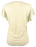 Ralph Lauren Women's Linen Blend Flutter Sleeve Shirt Plus Size 2X