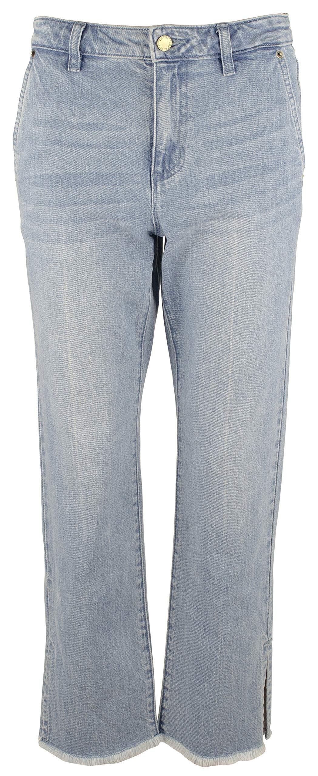 Michael Kors Women's Frayed Hem Ankle Cropped Jeans