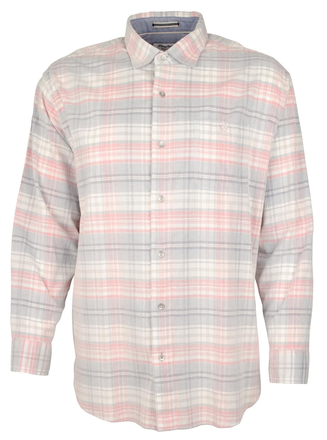 Tommy Bahama Men's Big & Tall Long Sleeve Coastline Cord Carmel Plaid Shirt 3XLT