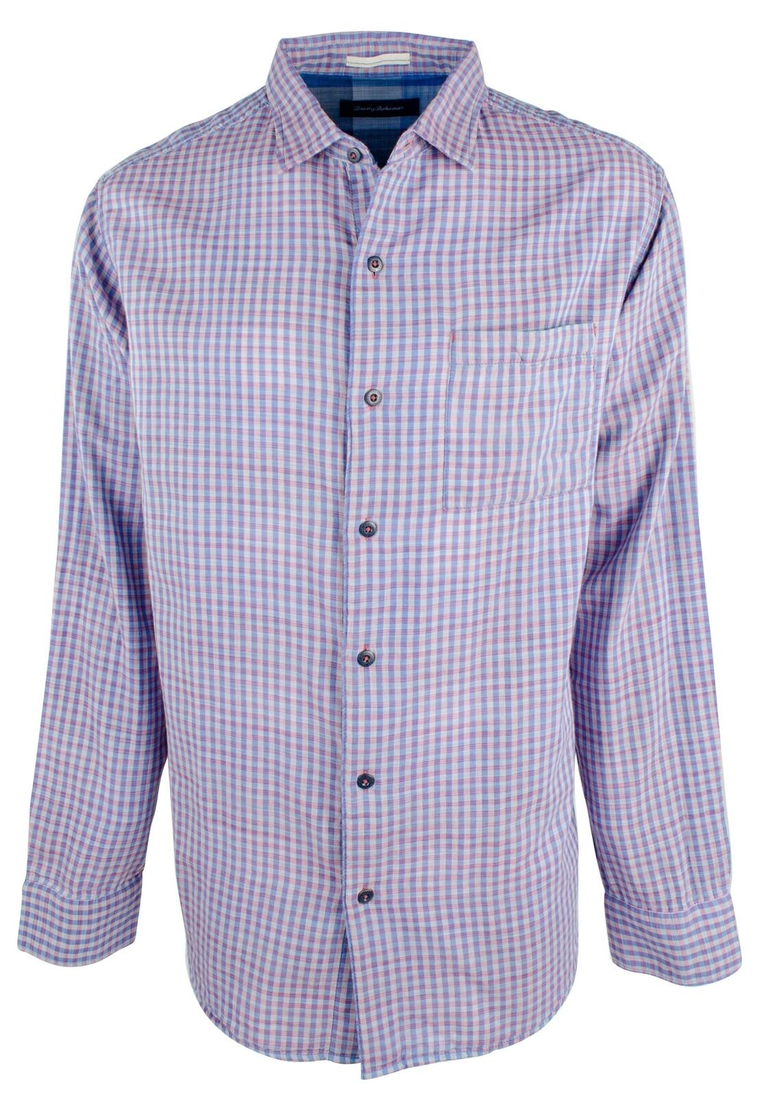 Customer Return Tommy Bahama Men's Big and Tall Dual Lux Gingham Long Sleeve Shirt 2XB